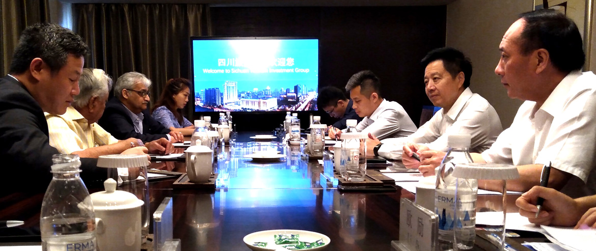 集团党委副书记、副董事长、总经理杨川会见印度靛蓝集团执行董事卡皮尔·巴蒂亚先生一行